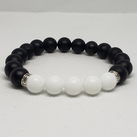 Matte Black and White